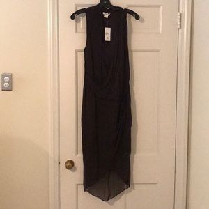 Helmut Lang NWT eggplant silk dress sz 2
